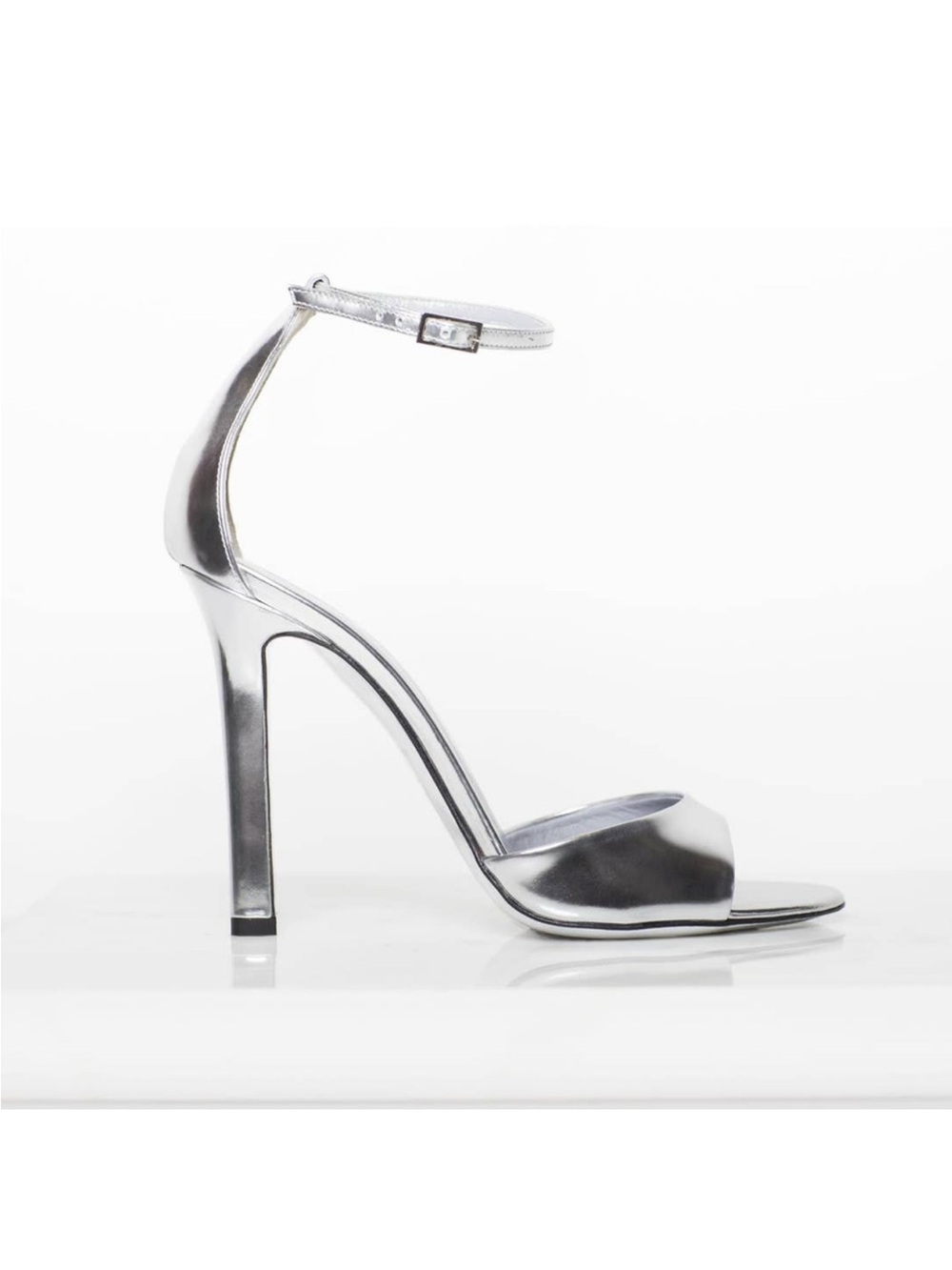 TAMARA MELLON Whisper Specchio Silver Sandal Heels Size 41 (10.5)